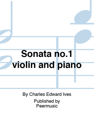 Book cover for Sonata no.1 violin and piano