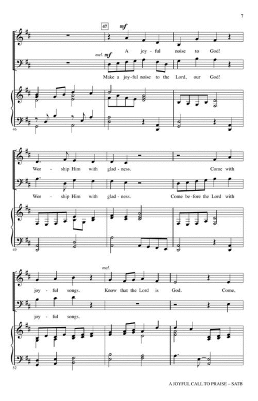 A Joyful Call to Praise 4-Part scores gallery preview page 5