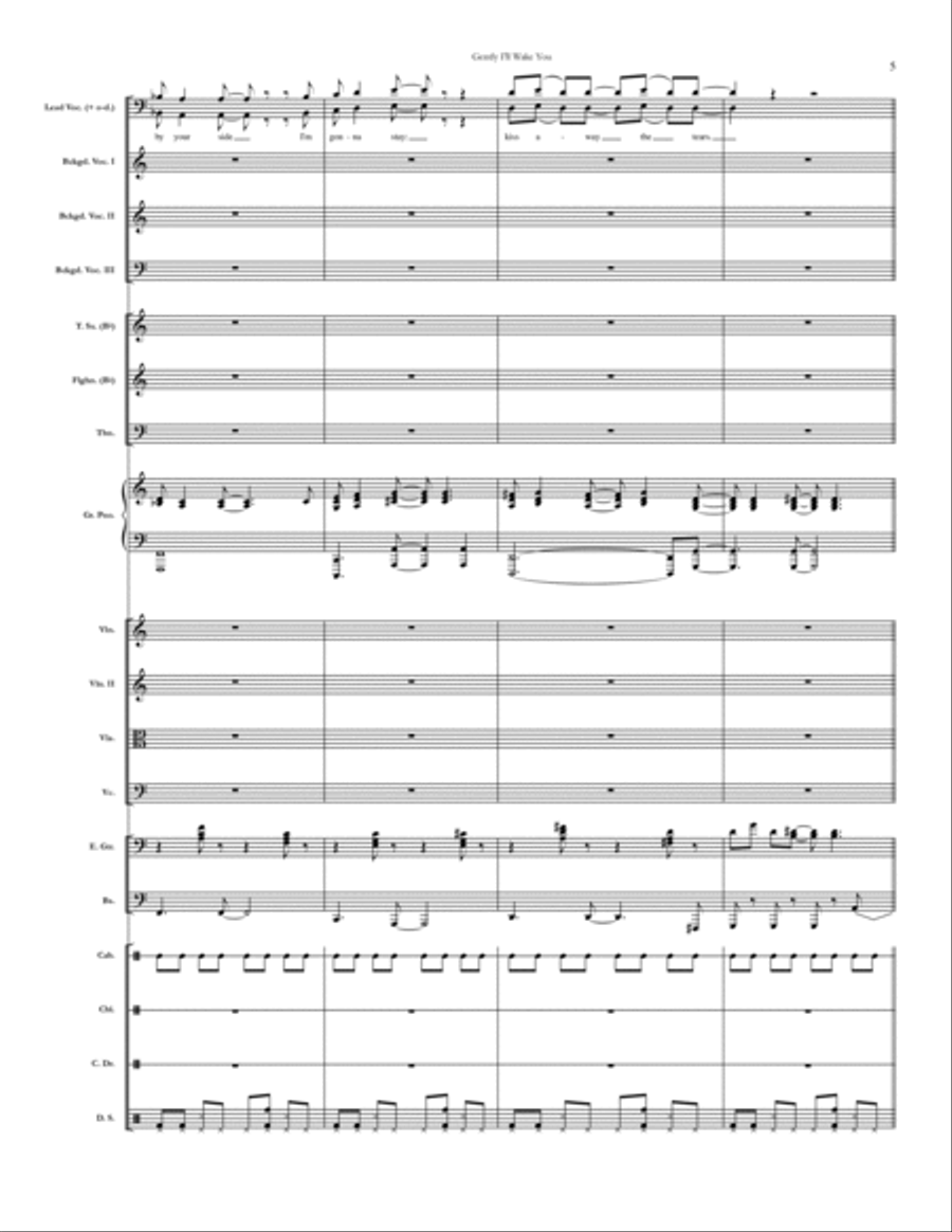 Gently I'll Wake You Small Ensemble scores gallery preview page 5