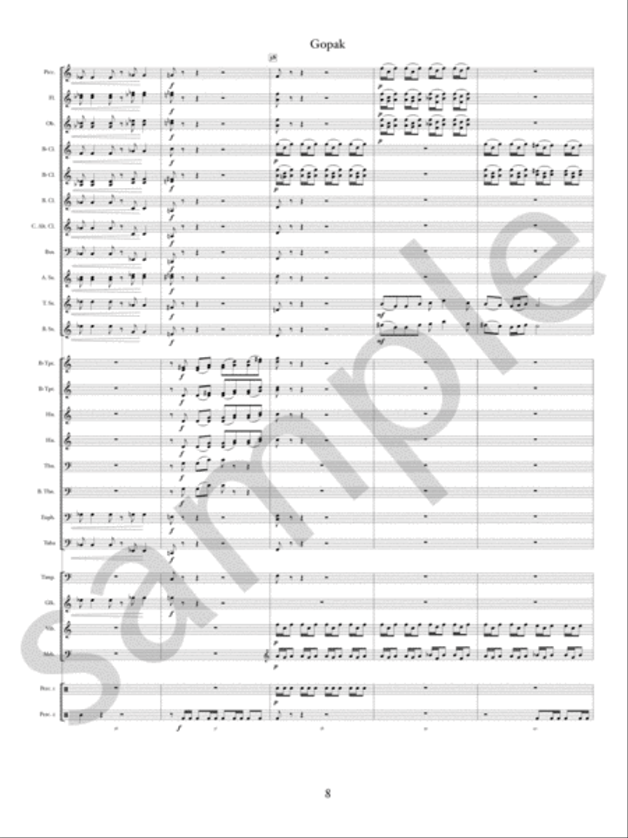 Gopak Concert Band scores gallery preview page 11