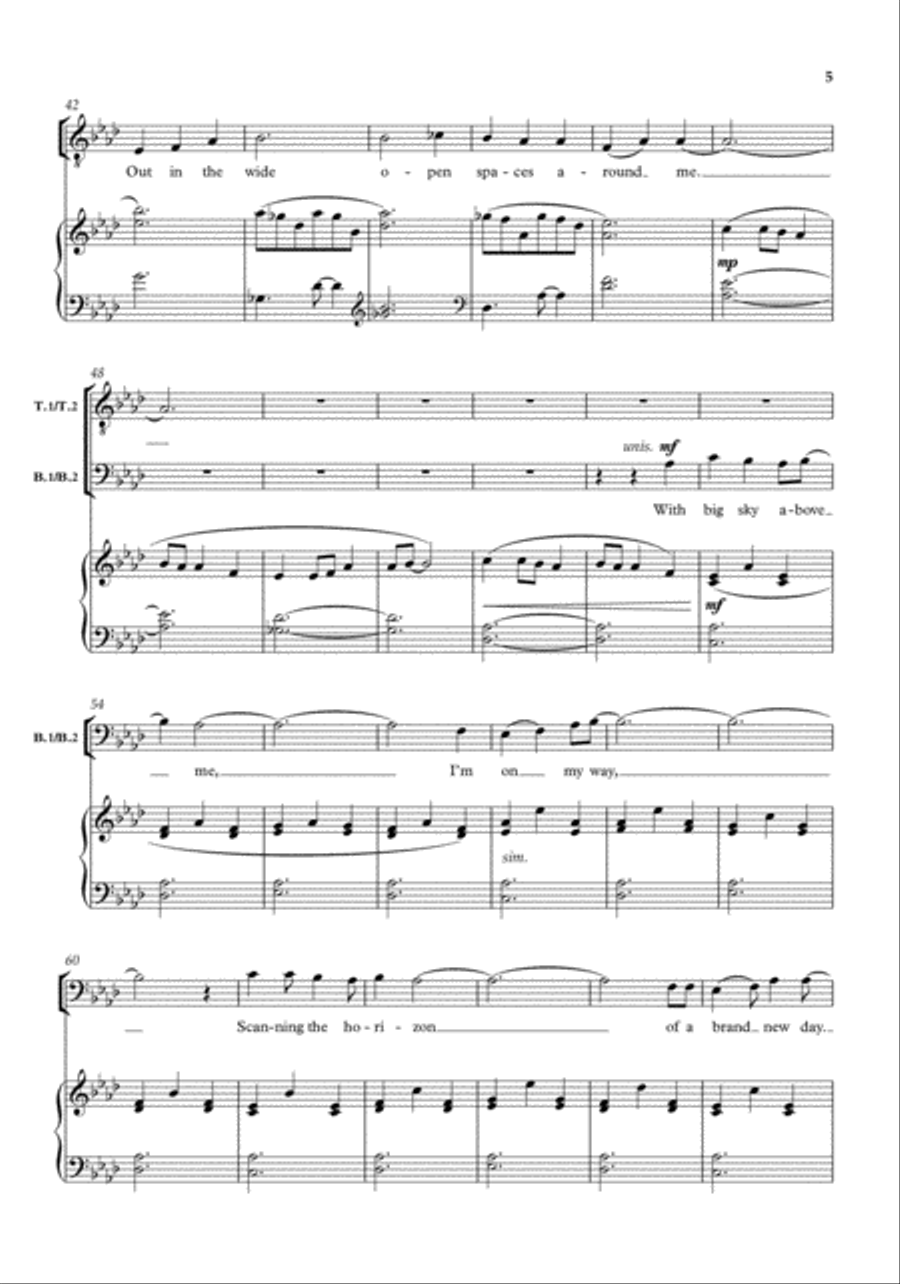 Wide Open Spaces TTBB scores gallery preview page 4