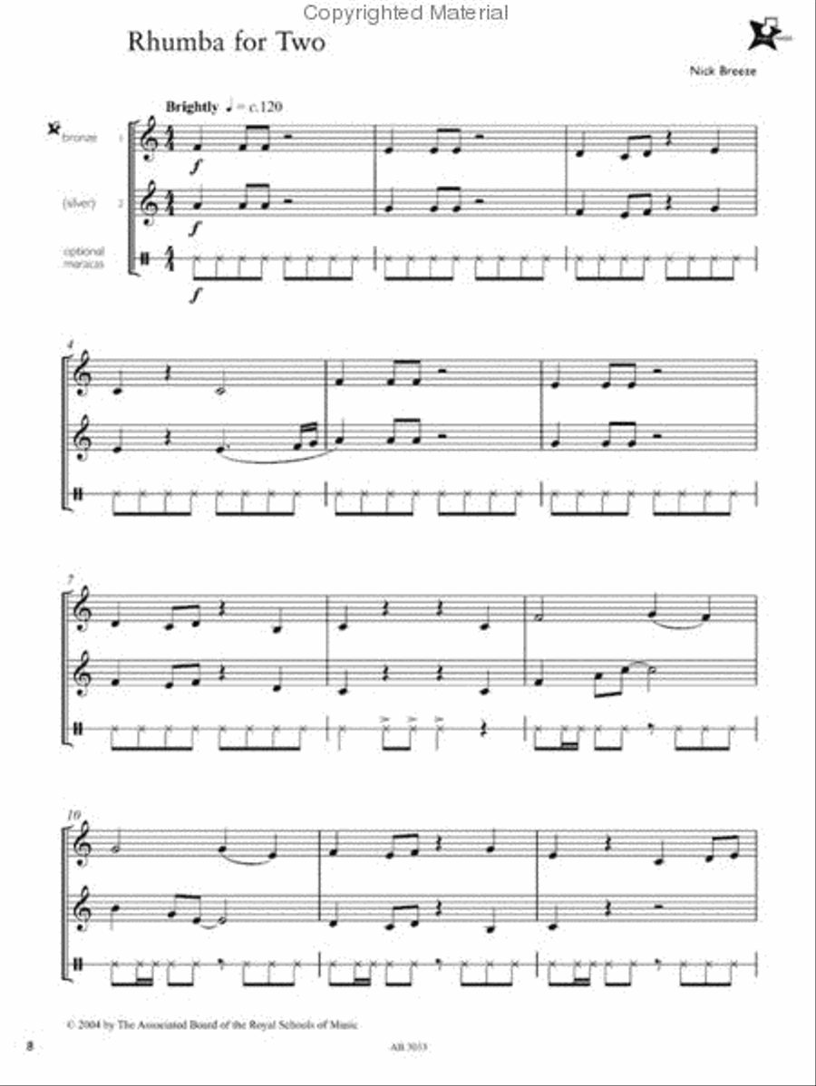 Music Medals Bronze Brass 1 Ensemble Pieces Clarinet scores gallery preview page 2