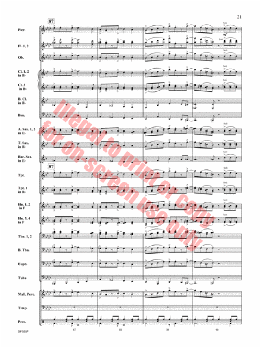 Alexander's Ragtime Band Alexander's Ragtime Band Concert Band scores gallery preview page 22