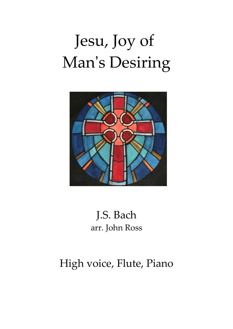 Jesu, Joy of Man's Desiring - Soprano or Tenor solo, Flute, Piano Flute scores gallery preview page 1