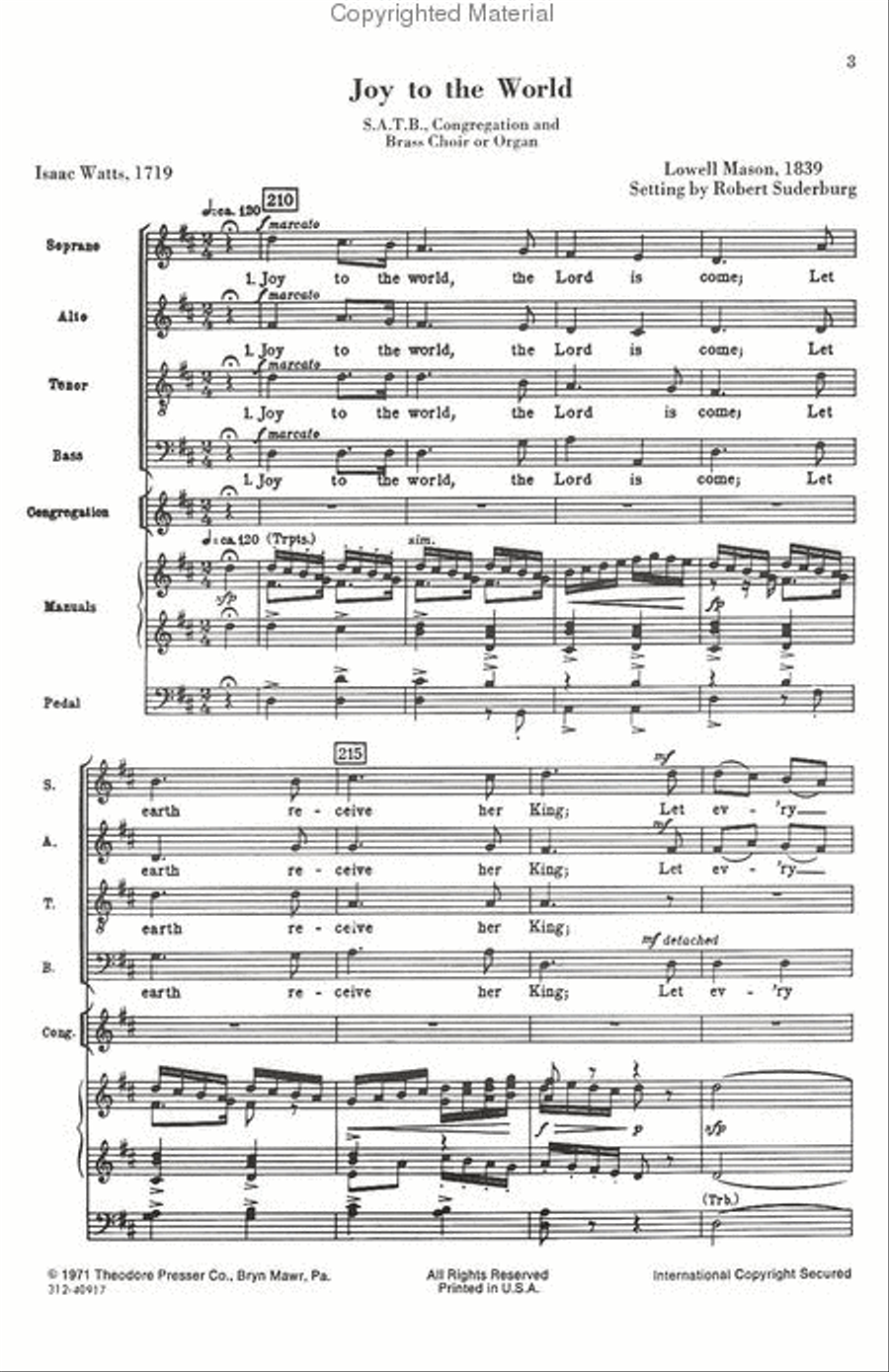 Joy To the World Joy To the World 4-Part scores gallery preview page 2