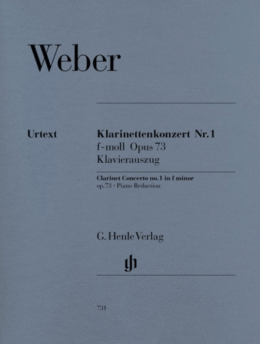 Weber - Concerto No 1 Op 73 F Min Clarinet/Piano Urtext