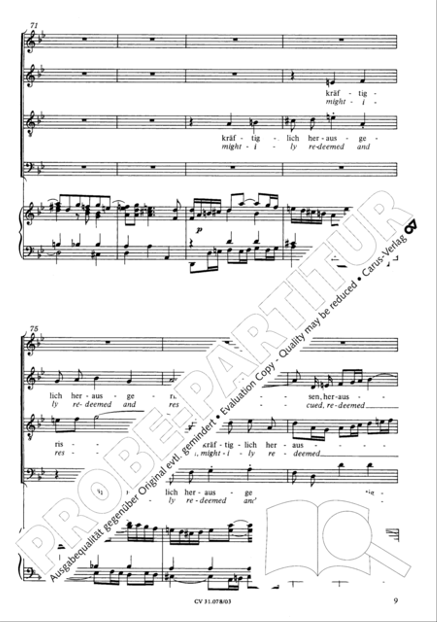 Jesus, you have freed my spirit (Jesu, der du meine Seele) 4-Part scores gallery preview page 10