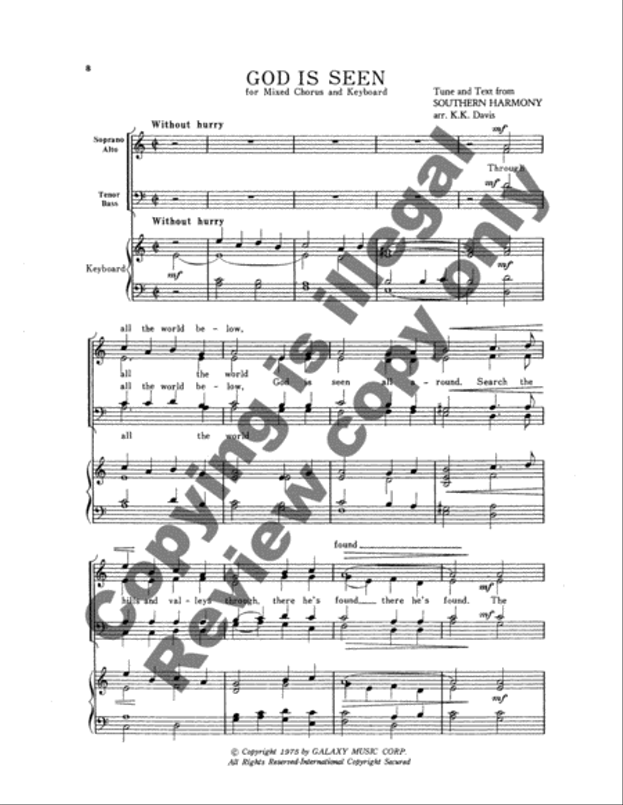 Early American Anthem Book 4-Part scores gallery preview page 5