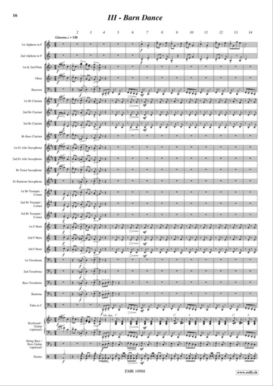 Alpine Cowboy Alpine Cowboy Concert Band scores gallery preview page 10