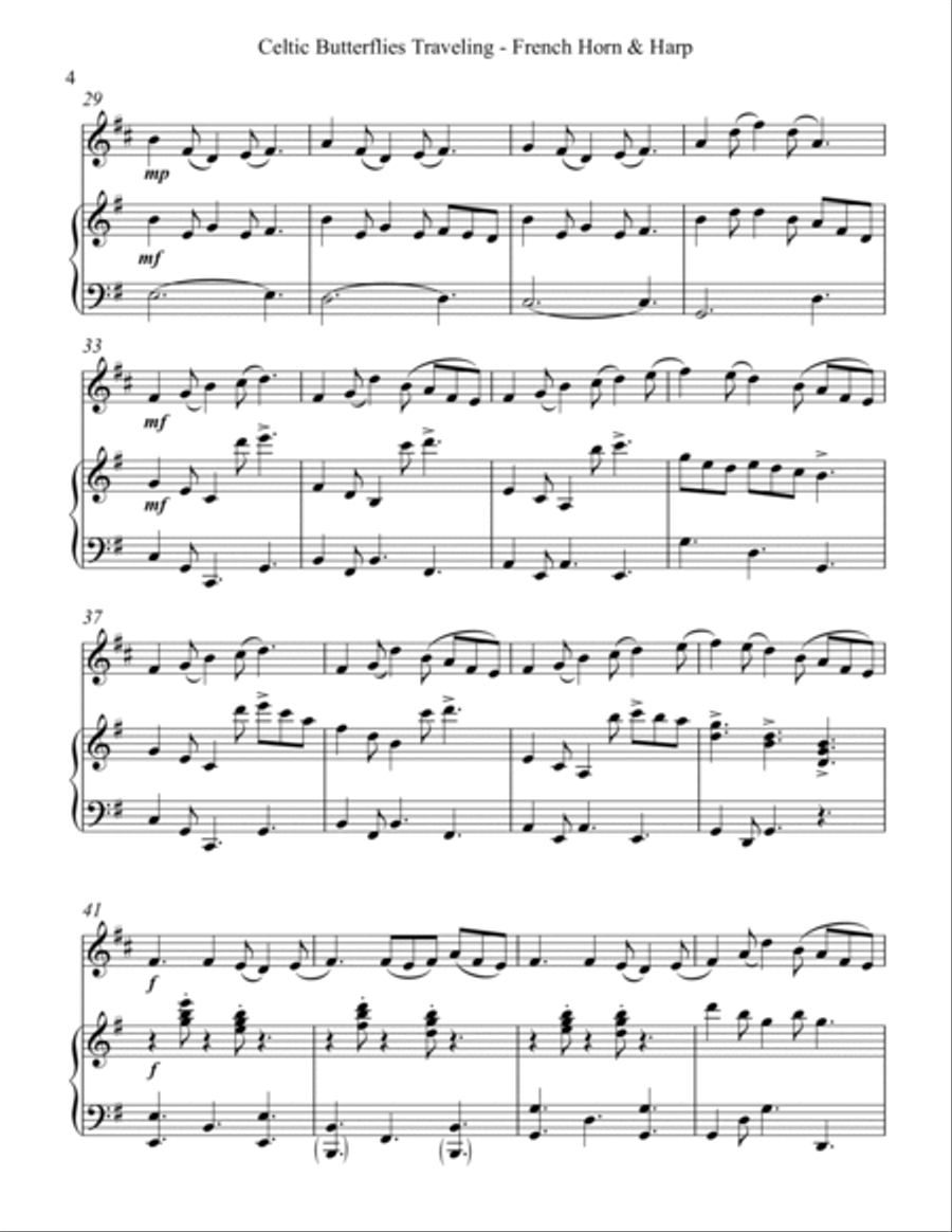 Celtic Butterflies Traveling, Duet for French Horn and Harp image number null