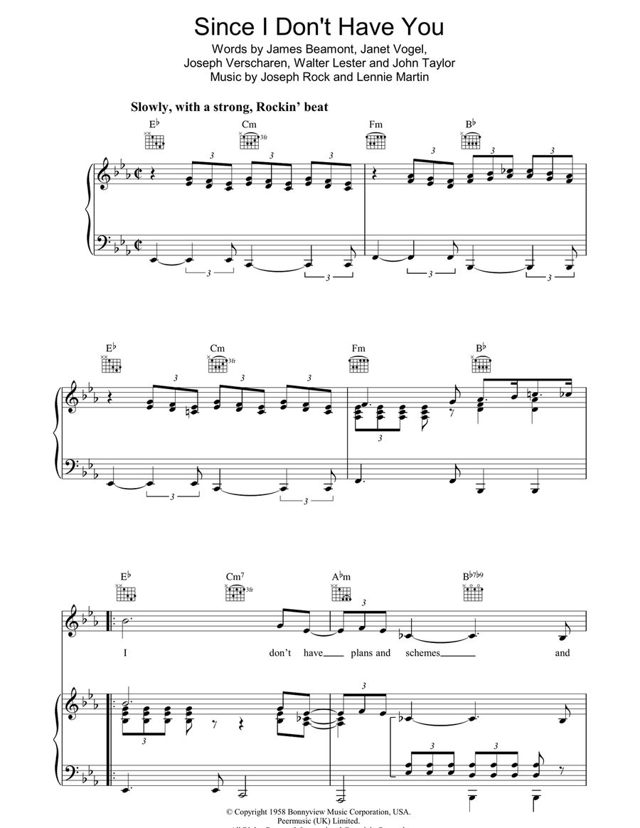 Since I Don't Have You Acoustic Guitar scores gallery preview page 1