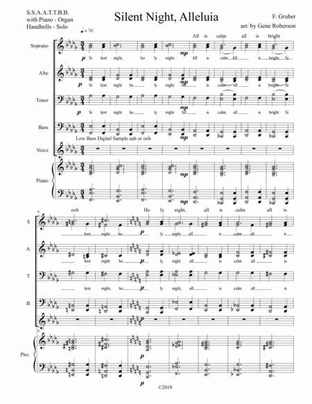 Silent Night -Alleluia for Advanced Choir with solo image number null