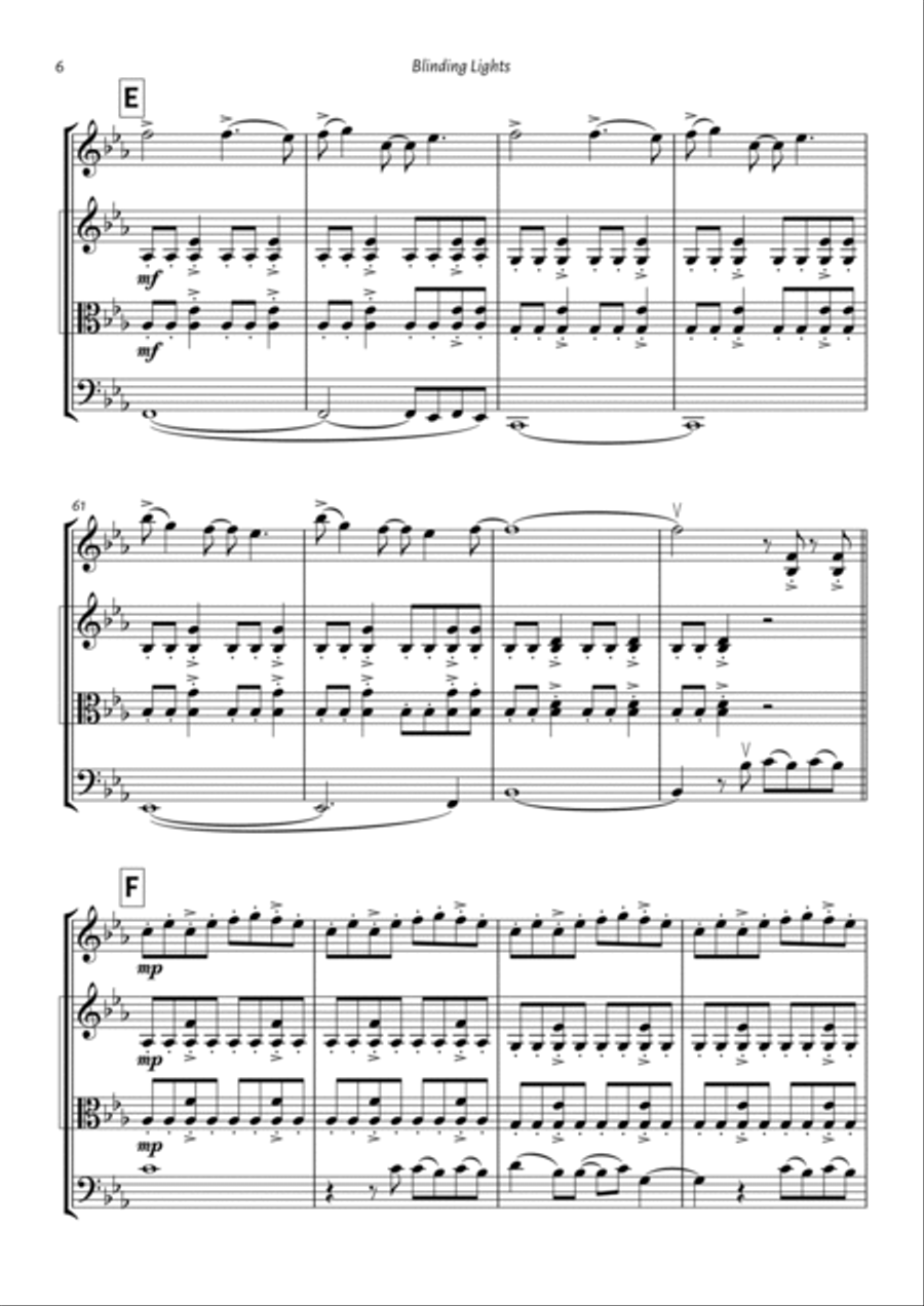 Blinding Lights String Trio scores gallery preview page 6