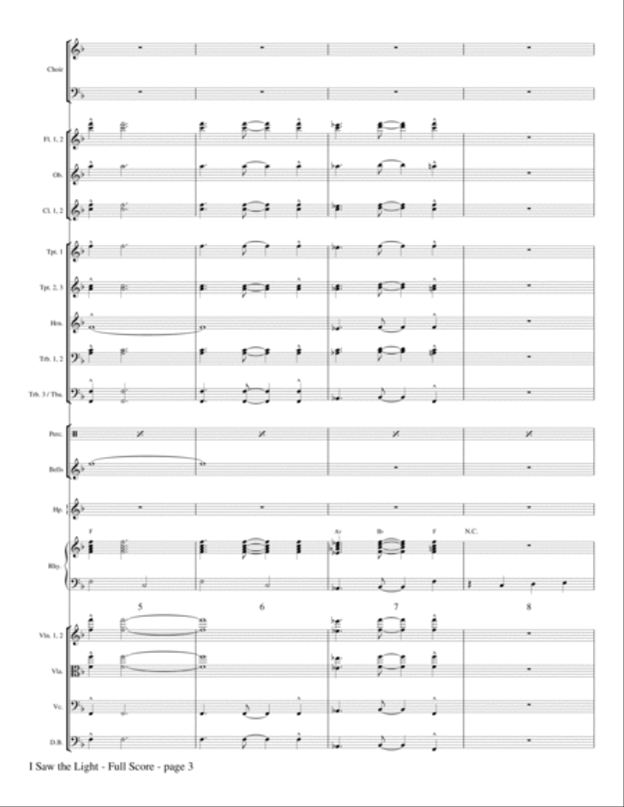 I Saw The Light - Full Score Choir scores gallery preview page 2