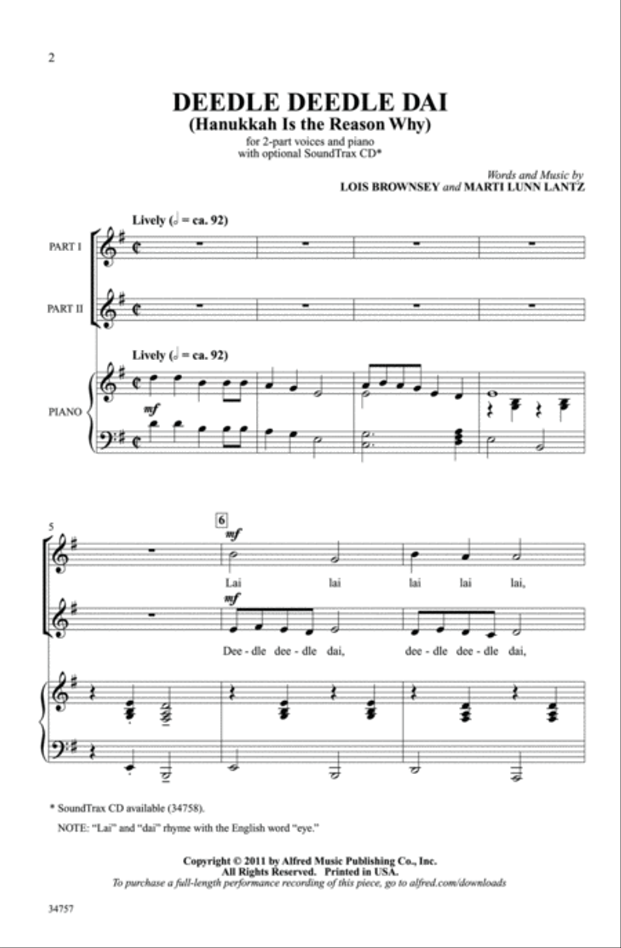 Deedle Deedle Dai 2-Part scores gallery preview page 2