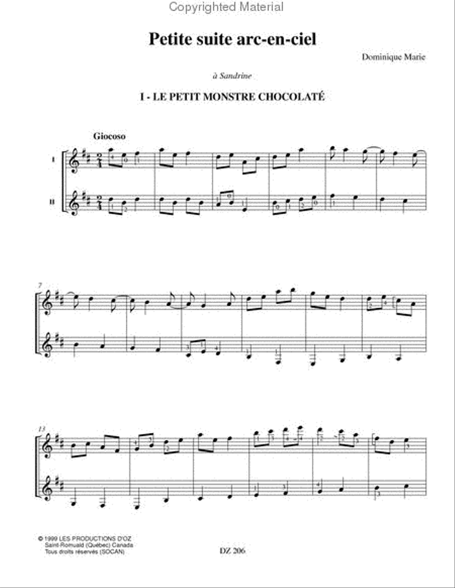 Petite suite arc-en-ciel Classical Guitar scores gallery preview page 2