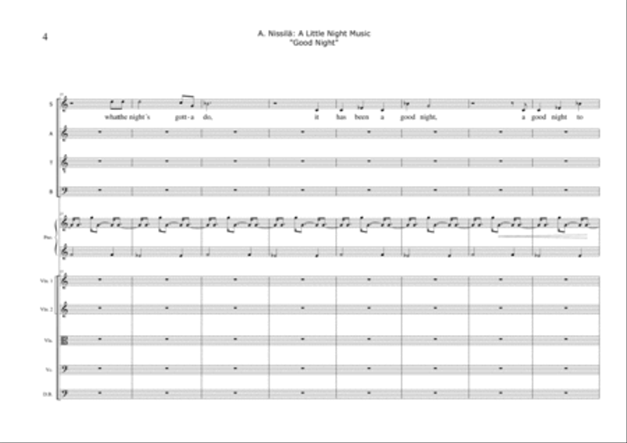 A Little Night Music 4-Part scores gallery preview page 4