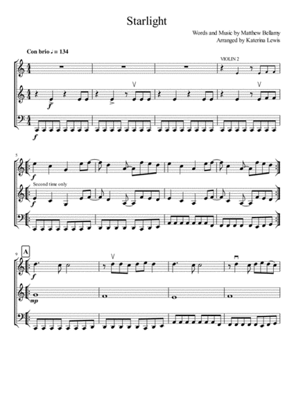 Starlight (Violin 1, Violin 2, Cello)