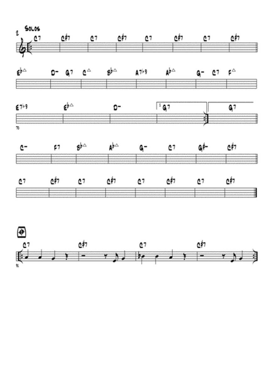 Ping Pong arrangement for jazz band.