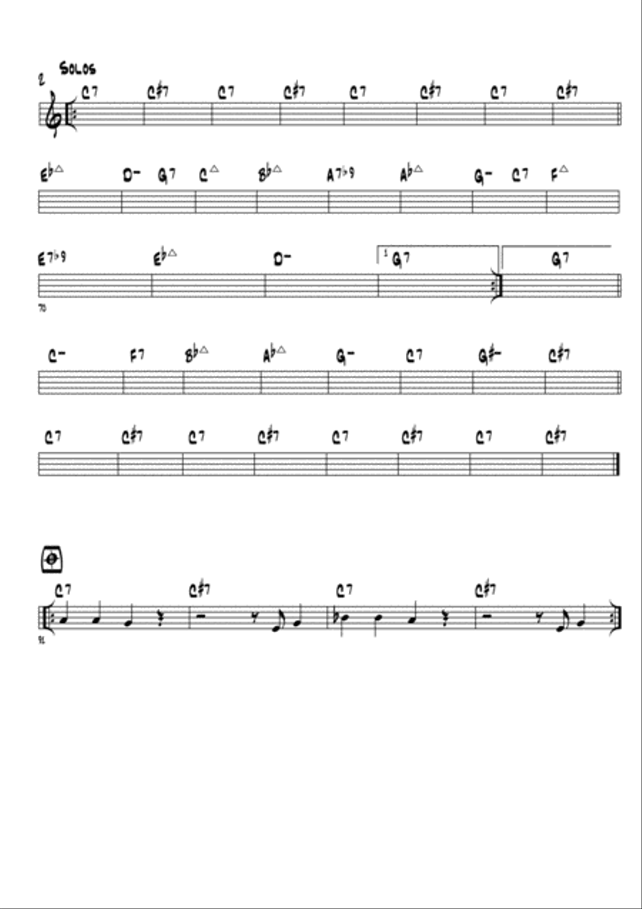 Ping Pong arrangement for jazz band. Jazz Ensemble scores gallery preview page 2