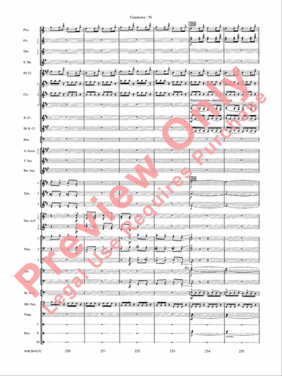 An American in Paris Concert Band scores gallery preview page 52
