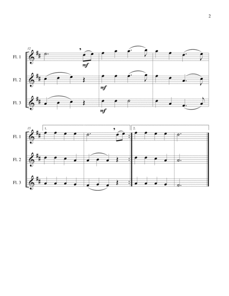 Oh! Susanna - Flute Trio image number null