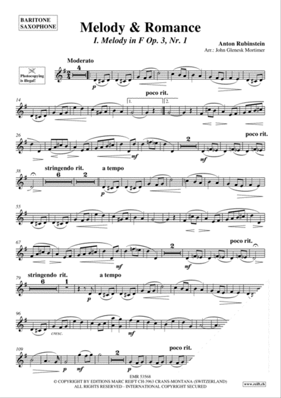 Melody & Romance Baritone Saxophone scores gallery preview page 3