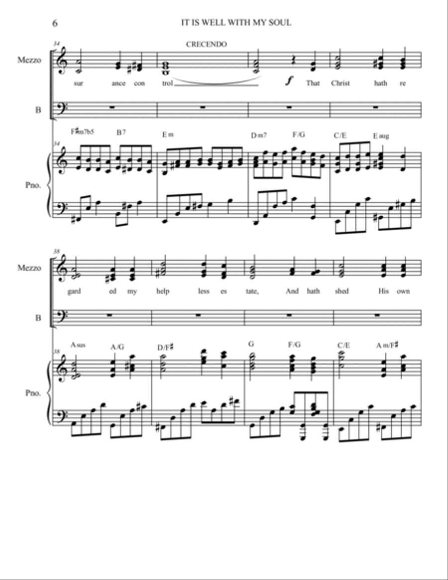 It is Well With My Soul Choir SATB 4-Part scores gallery preview page 6