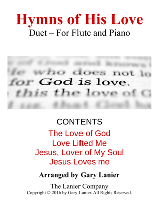 Book cover for Gary Lanier: Hymns of His Love (Duets for Flute & Piano)