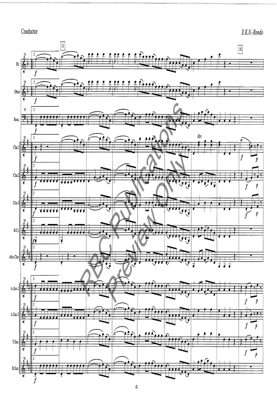 Eine Kleine Nachtmusik4Th Movement Woodwind Choir Octavo scores gallery preview page 4