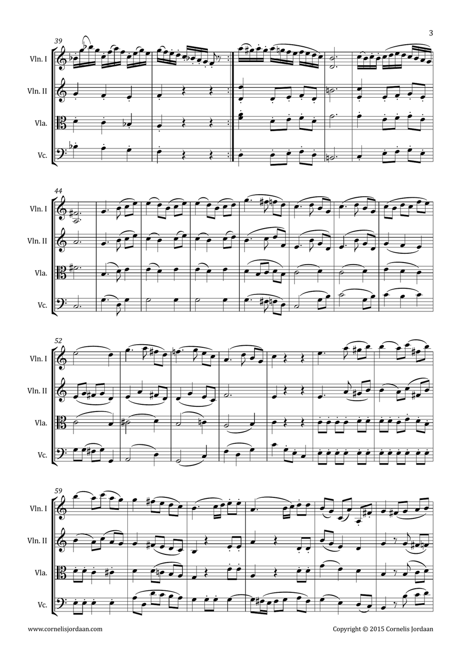PLEYEL : Easy Minuet & Trio for string quartet String Quartet scores gallery preview page 3