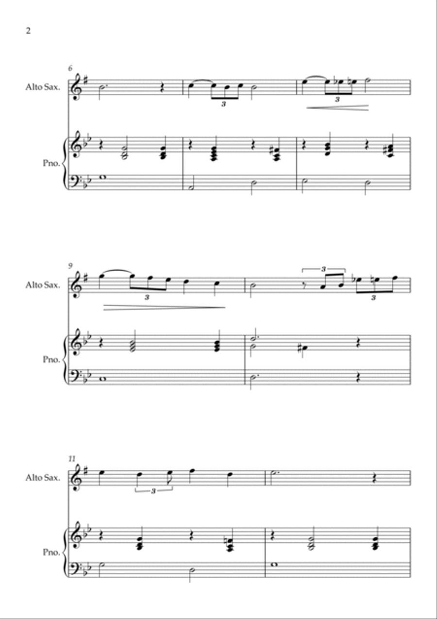 Professor T Uk (titles) Alto Saxophone scores gallery preview page 2