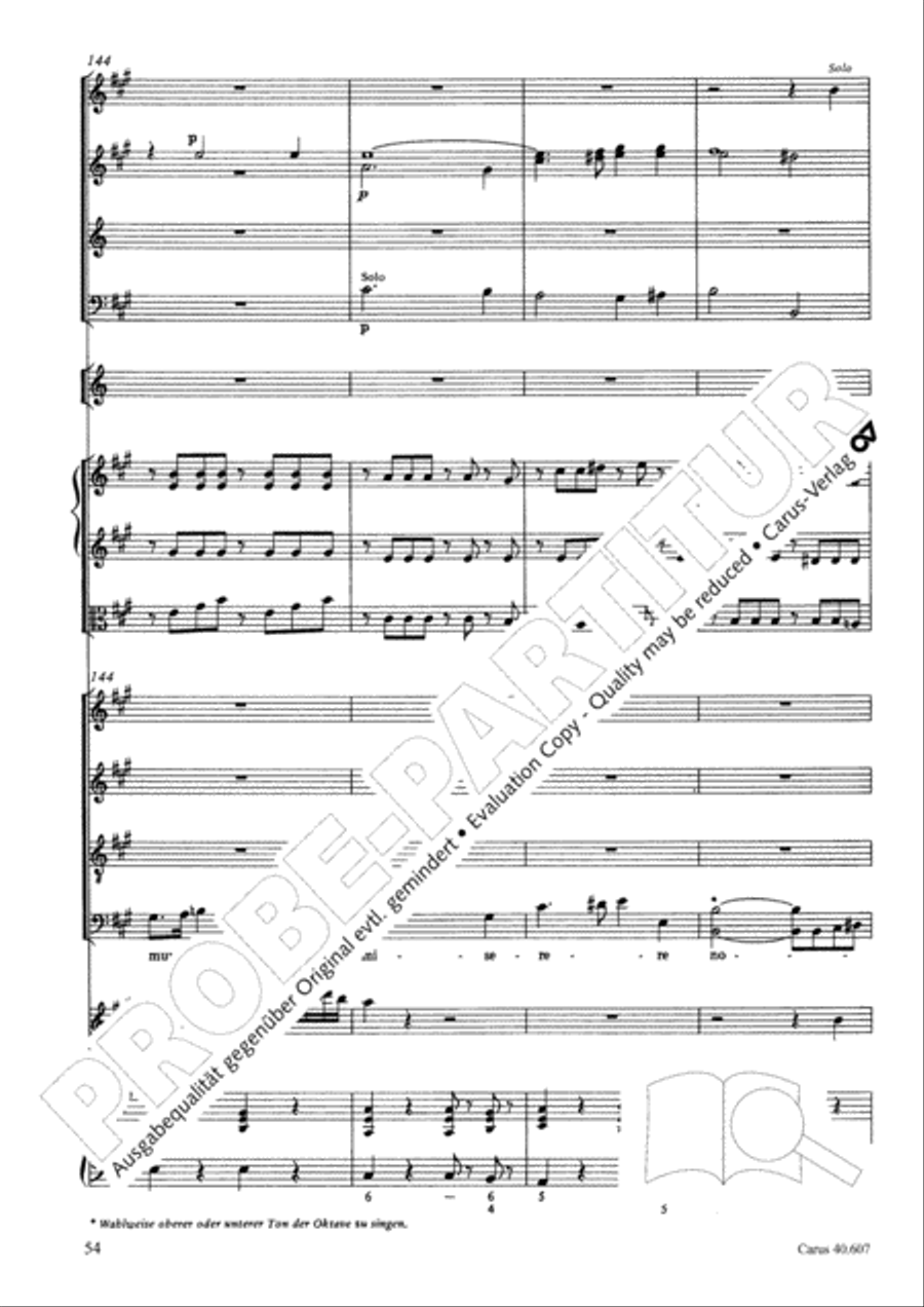Mass in time of war (Missa in tempore belli) 4-Part scores gallery preview page 65