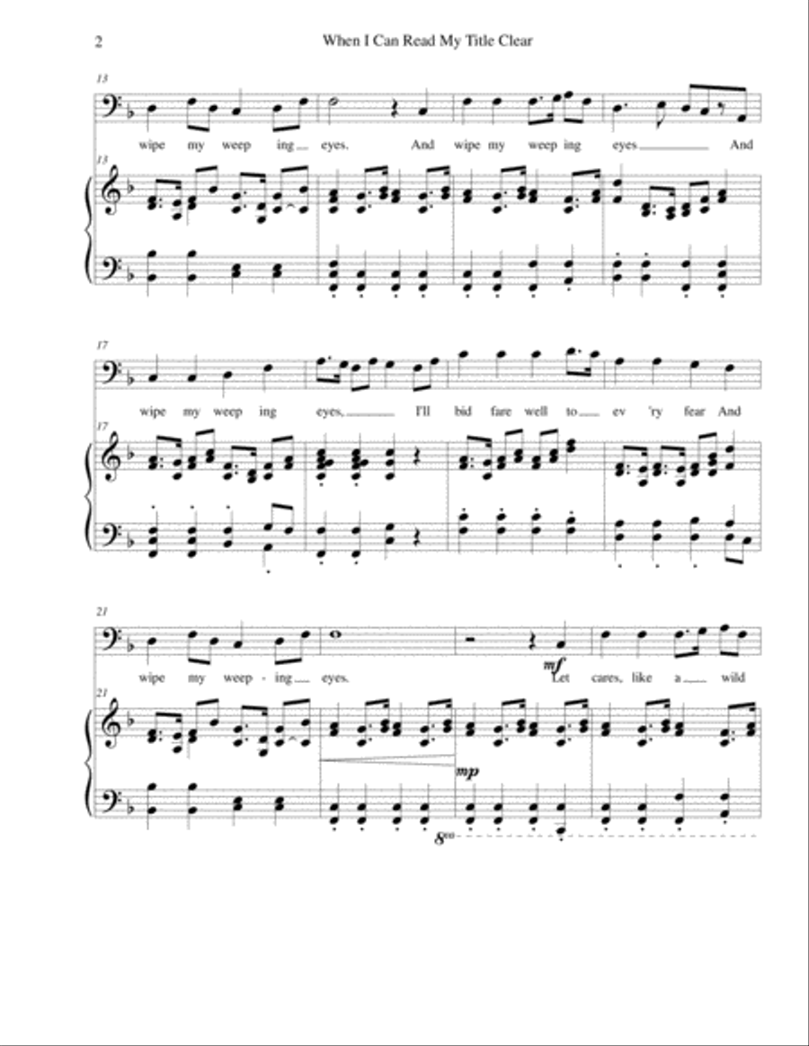 When I Can Read My Title Clear Voice Solo scores gallery preview page 2