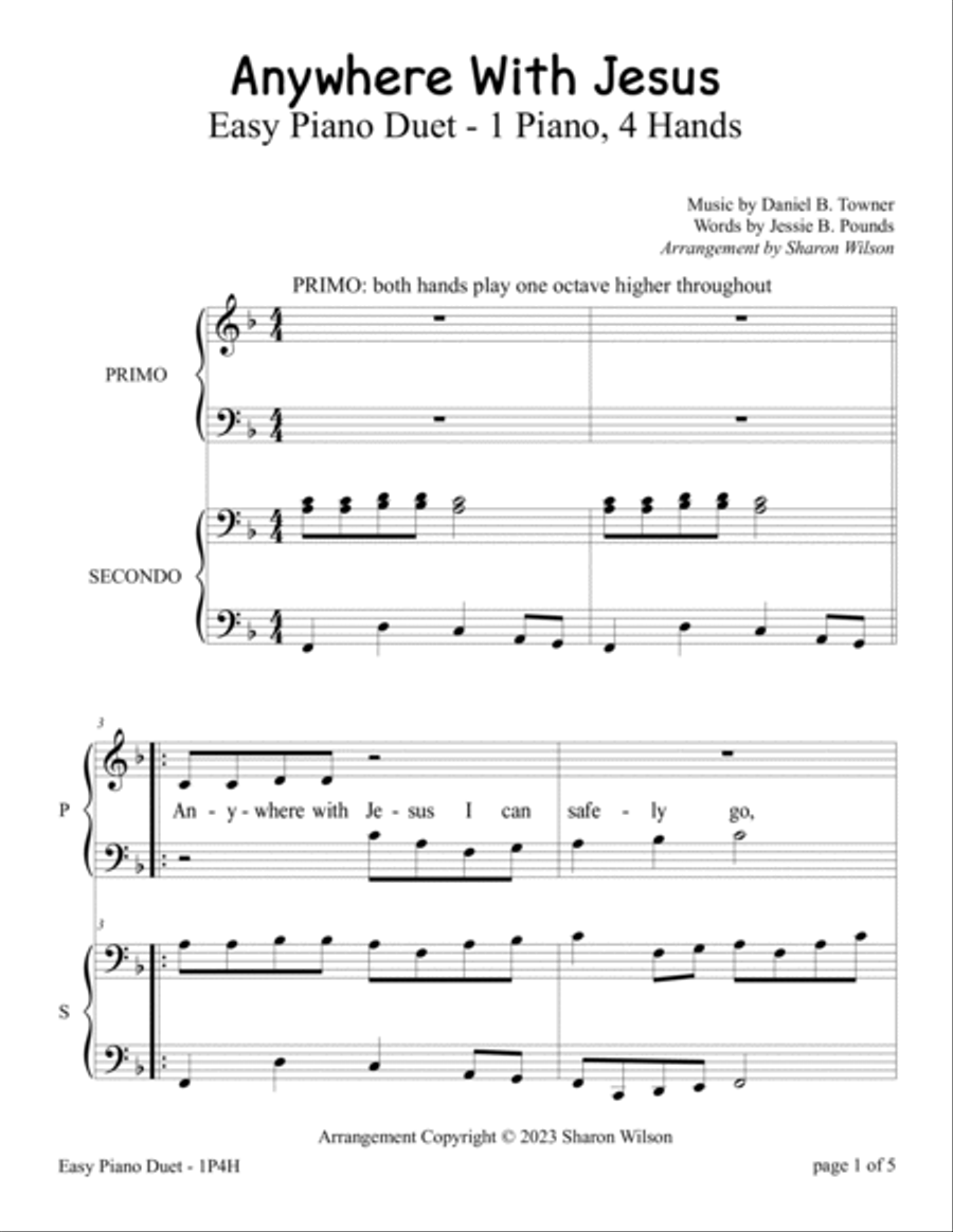 O Worship the King, Book 2 (A Collection of 10 Easy Piano Duets for 1 Piano, 4 Hands)