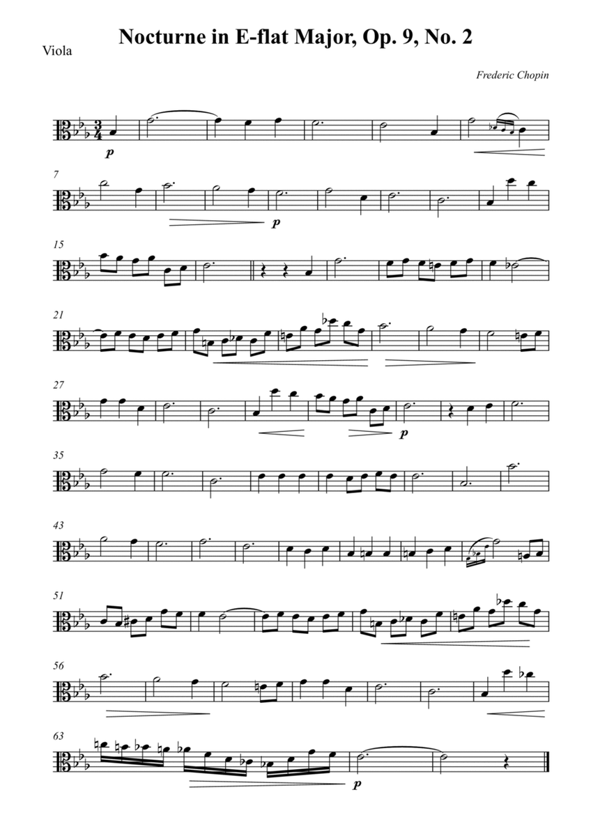 Nocturne in E-flat Major, Op. 9, No. 2 image number null