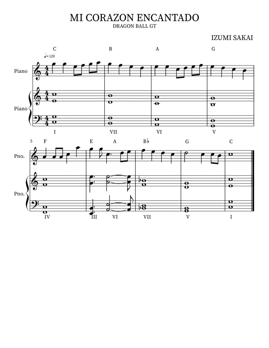 MI CORAZON ENCANTADO C Instrument scores gallery preview page 1