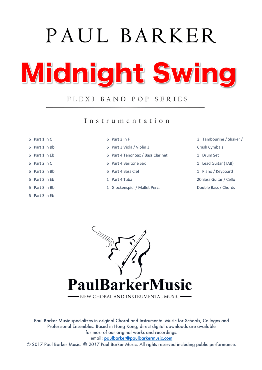 Midnight Swing (Flexible Instrumentation) Concert Band scores gallery preview page 2