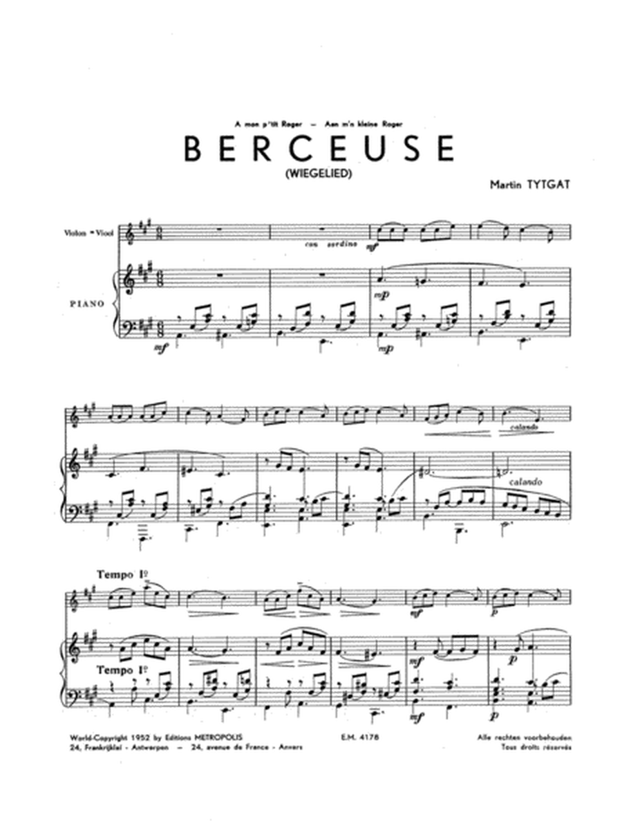 Berceuse for Violin and Piano