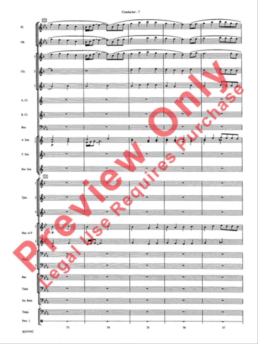 To a Distant Place Concert Band scores gallery preview page 10