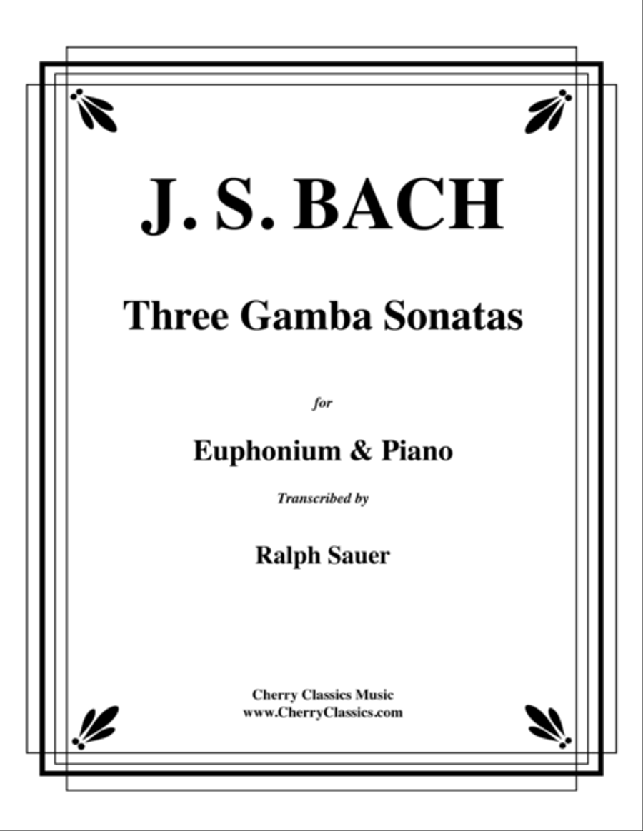 Three Gamba Sonatas for Euphonium and Piano