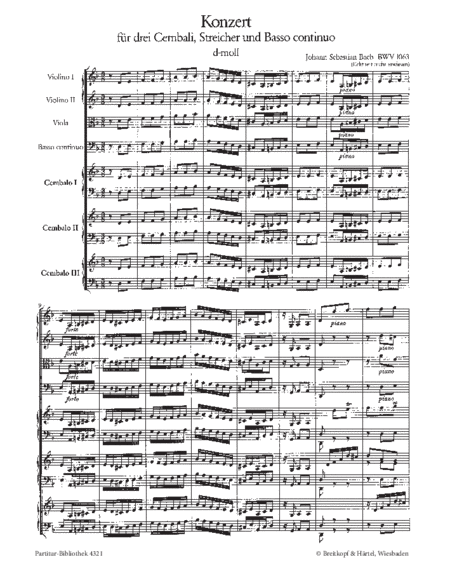 Harpsichord Concerto in D minor BWV 1063