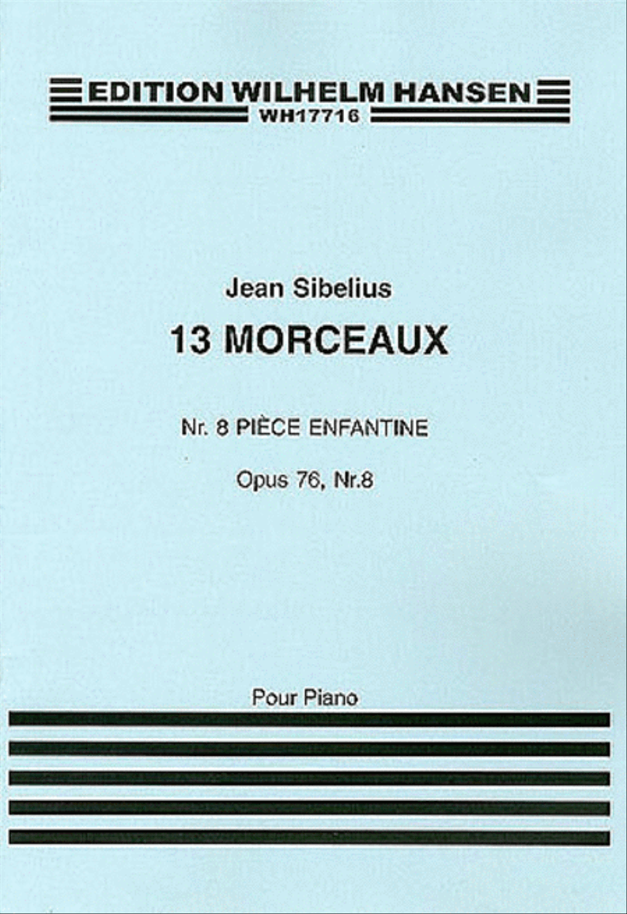 Jean Sibelius: 13 Pieces Op.76 No.8 'Piece Enfantine' Piano Solo scores gallery preview page 1