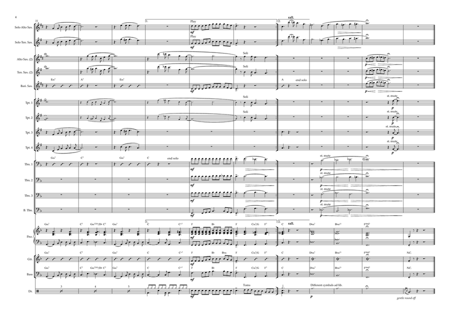 Sail Along Silvery Moon Jazz Ensemble scores gallery preview page 4