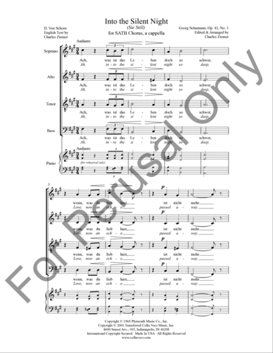 Into The Silent Night 4-Part scores gallery preview page 2