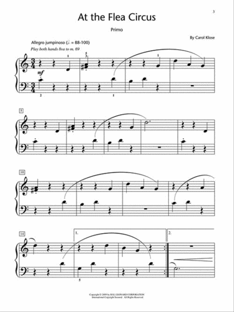 At the Flea Circus Piano Method scores gallery preview page 3