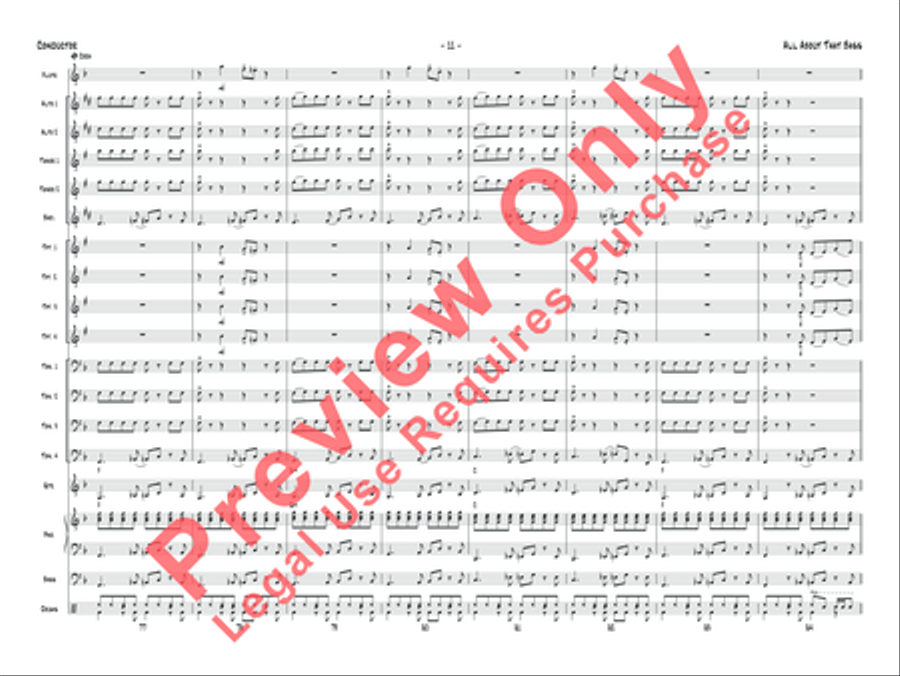 All About That Bass Jazz Ensemble scores gallery preview page 12