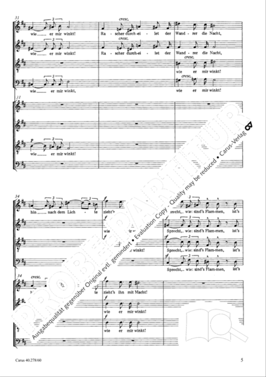 Ungewisses Licht 4-Part scores gallery preview page 6