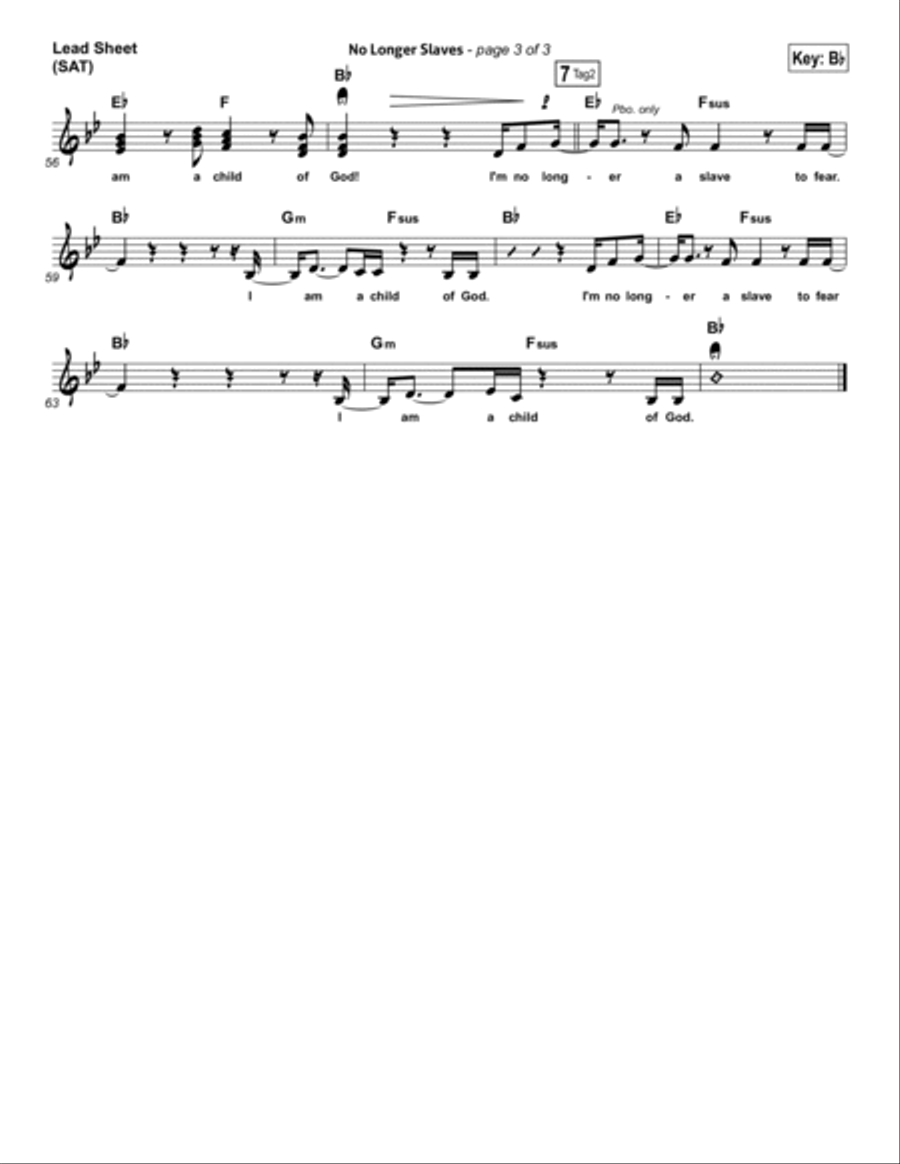 No Longer Slaves No Longer Slaves Piano scores gallery preview page 3