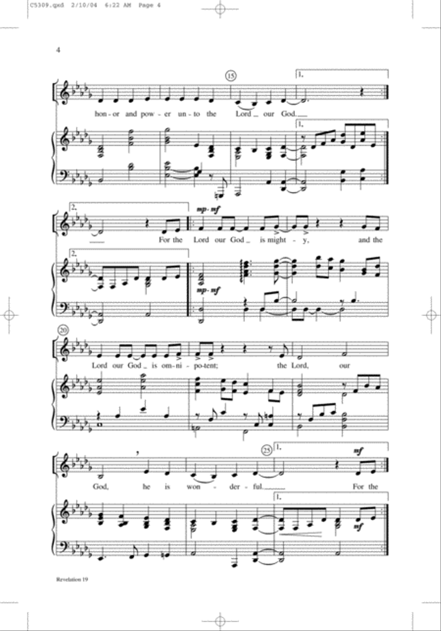 Revelation 19 4-Part scores gallery preview page 14